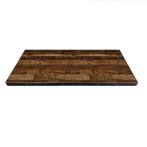 30x48 inch rectangle Industrial Commercial Metal Edge Indoor Restauarnt Cafe Bar Table Top